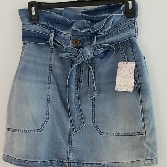 FREE PEOPLE INDIGO SKIRT - Picture 3 of 6